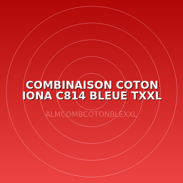 COMBINAISON COTON IONA C814 BLEUE TXXL