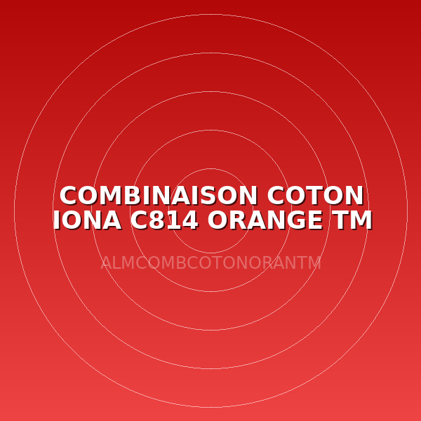 COMBINAISON COTON IONA C814 ORANGE TM