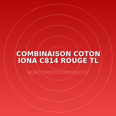 COMBINAISON COTON IONA C814 ROUGE TL