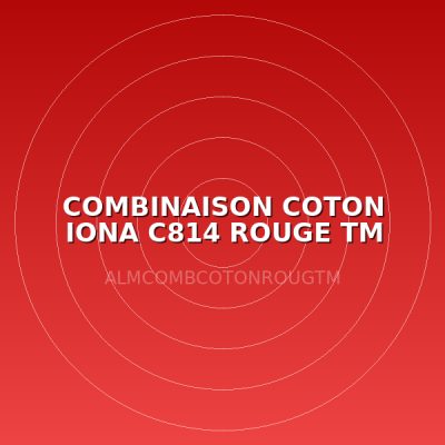 COMBINAISON COTON IONA C814 ROUGE TM
