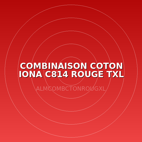 COMBINAISON COTON IONA C814 ROUGE TXL