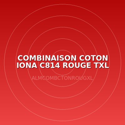 COMBINAISON COTON IONA C814 ROUGE TXL