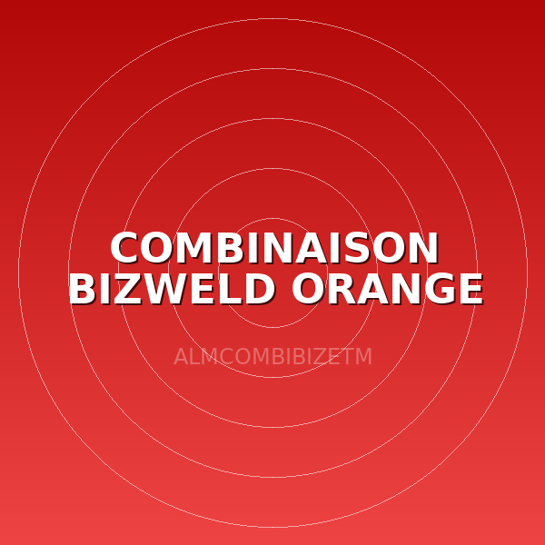 COMBINAISON BIZWELD ORANGE TM