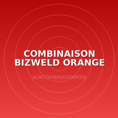 COMBINAISON BIZWELD ORANGE TL