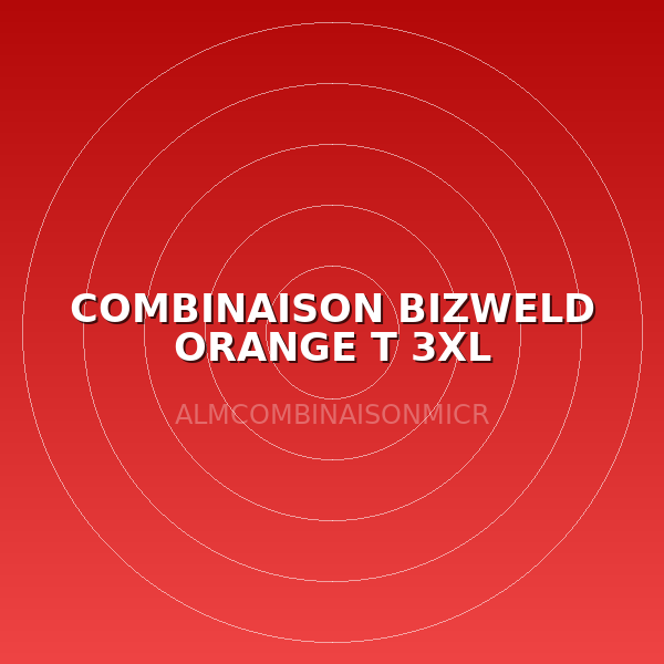 COMBINAISON BIZWELD ORANGE T 3XL