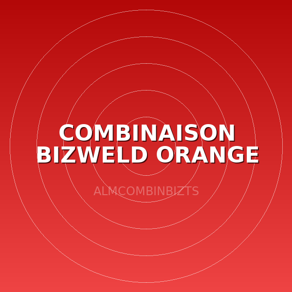 COMBINAISON BIZWELD ORANGE TS