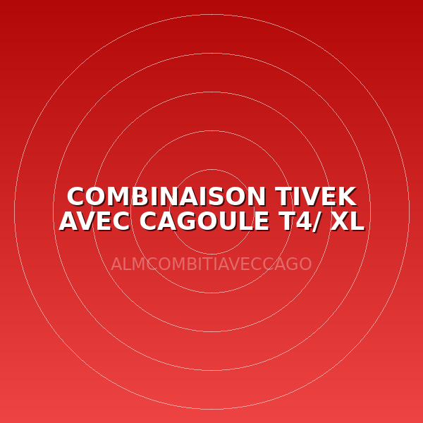 COMBINAISON TIVEK AVEC CAGOULE T4/ XL