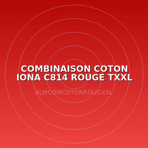 COMBINAISON COTON IONA C814 ROUGE TXXL