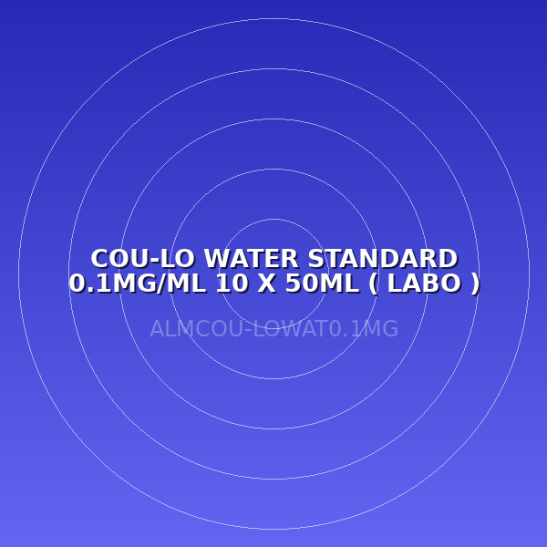 COU-LO WATER STANDARD 0.1MG/ML 10 X 50ML ( LABO )