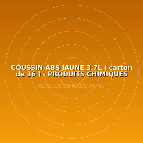 COUSSIN ABS JAUNE 3.7L ( carton de 16 ) - PRODUITS CHIMIQUES