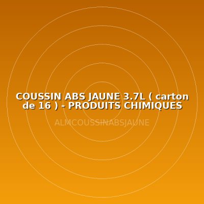 COUSSIN ABS JAUNE 3.7L ( carton de 16 ) - PRODUITS CHIMIQUES
