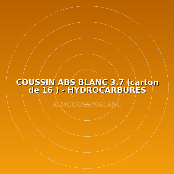 COUSSIN ABS BLANC 3.7 (carton de 16 ) - HYDROCARBURES
