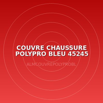 COUVRE CHAUSSURE POLYPRO BLEU 45245