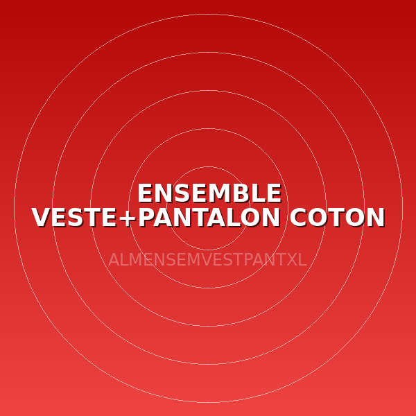 ENSEMBLE VESTE+PANTALON COTON BLEU TAILLE XL
