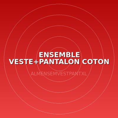 ENSEMBLE VESTE+PANTALON COTON BLEU TAILLE XL