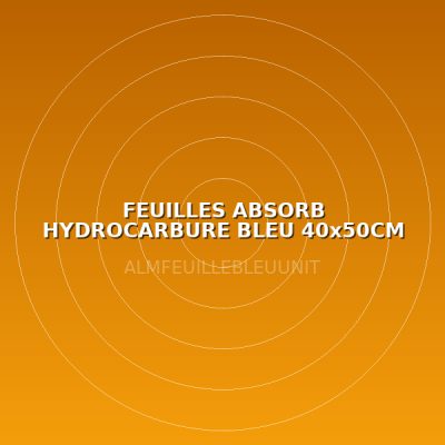 FEUILLES ABSORB HYDROCARBURE BLEU 40x50CM (carton 100 feuilles)UNITE