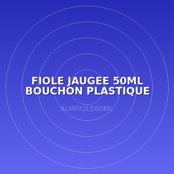 FIOLE JAUGEE 50ML BOUCHON PLASTIQUE 12/21