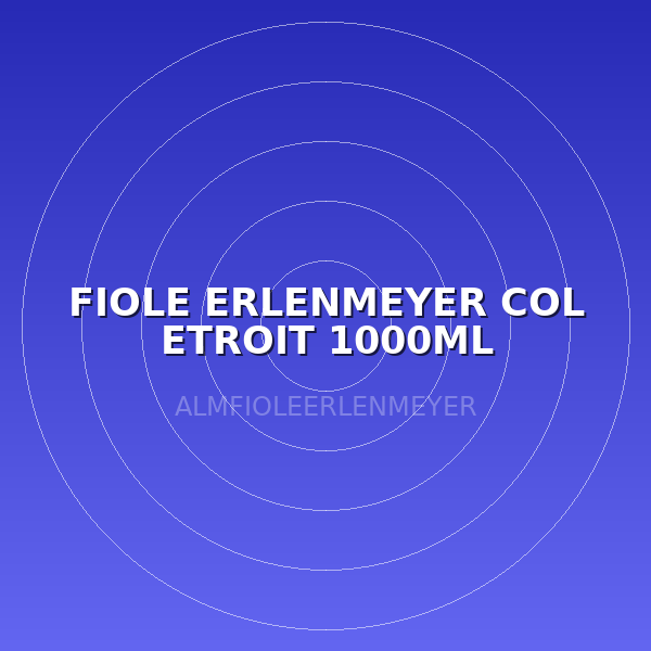 FIOLE ERLENMEYER COL ETROIT 1000ML