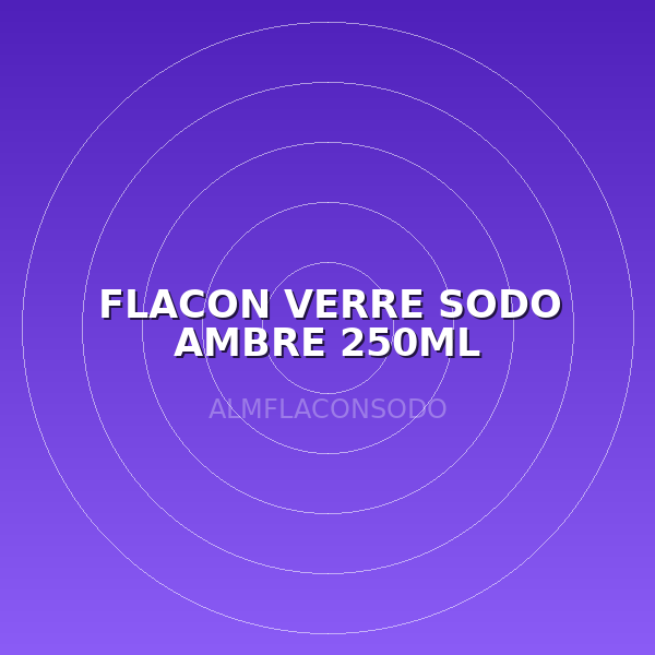 FLACON  VERRE SODO AMBRE  250ML