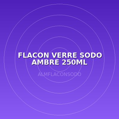 FLACON  VERRE SODO AMBRE  250ML