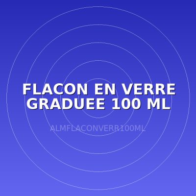 FLACON EN VERRE GRADUEE 100 ML