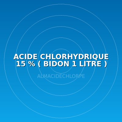 ACIDE CHLORHYDRIQUE 15 % ( BIDON 1 LITRE )
