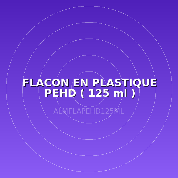 FLACON EN PLASTIQUE PEHD ( 125 ml )