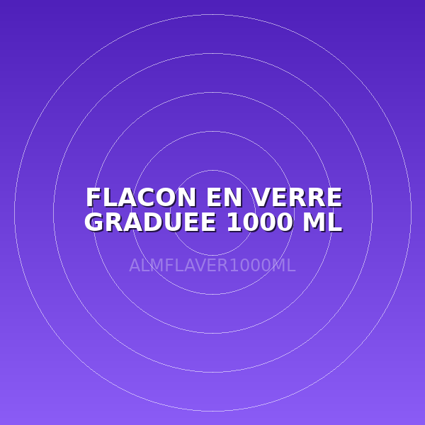 FLACON EN VERRE GRADUEE  1000 ML