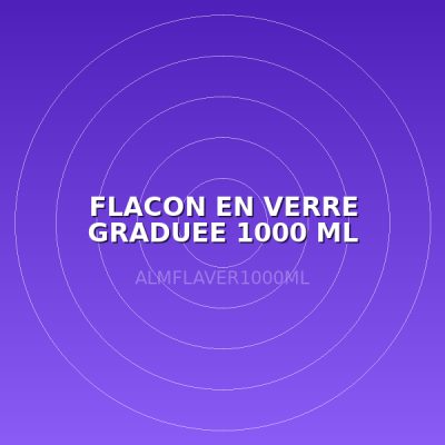 FLACON EN VERRE GRADUEE  1000 ML