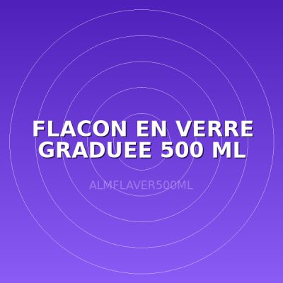FLACON EN VERRE GRADUEE 500 ML