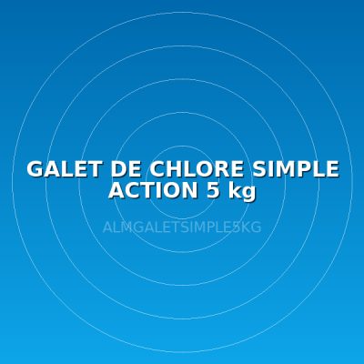 GALET DE CHLORE SIMPLE ACTION 5 kg