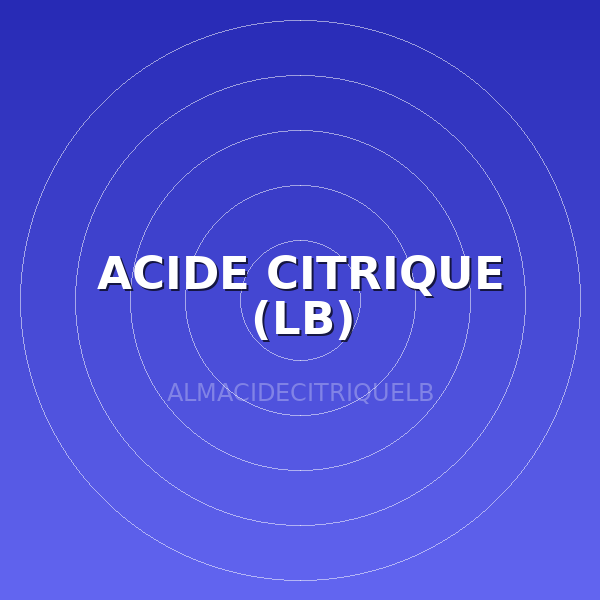 ACIDE CITRIQUE (LB)