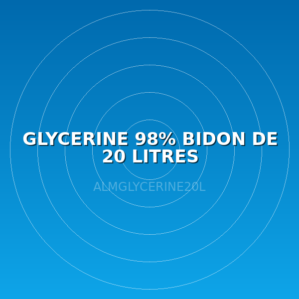 GLYCERINE 98% BIDON DE 20 LITRES