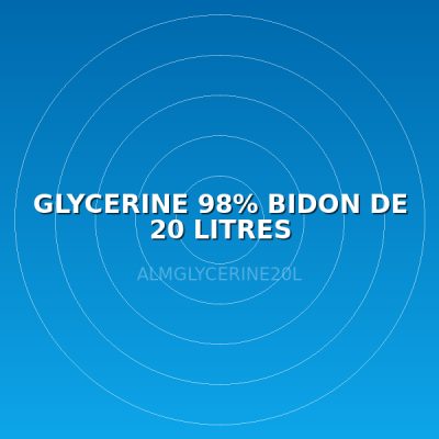 GLYCERINE 98% BIDON DE 20 LITRES