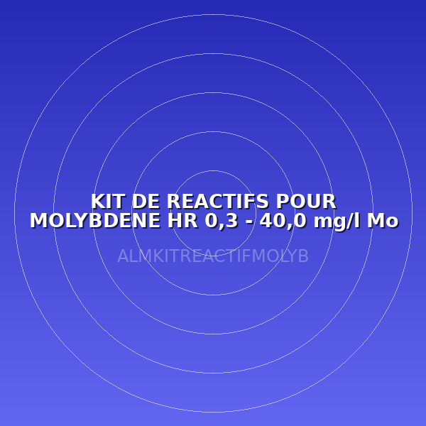KIT DE REACTIFS POUR MOLYBDENE HR 0,3 - 40,0 mg/l Mo