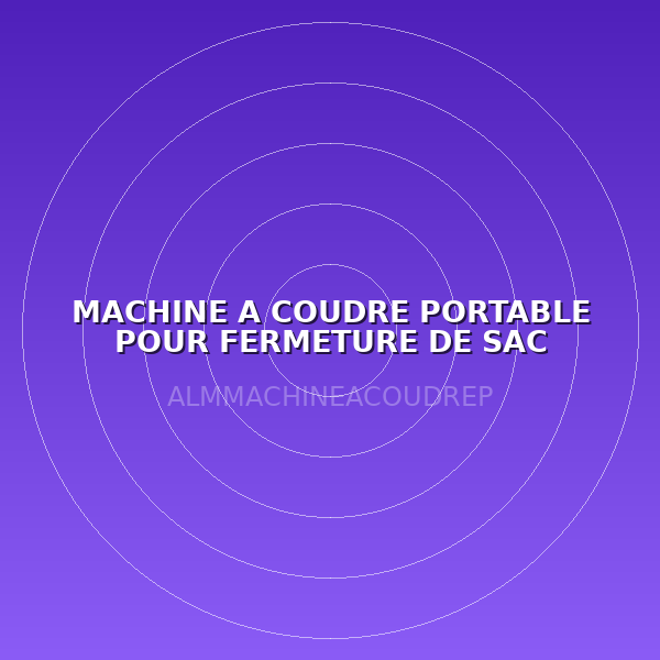 MACHINE A COUDRE PORTABLE POUR FERMETURE DE SAC POLYPROPYLENE