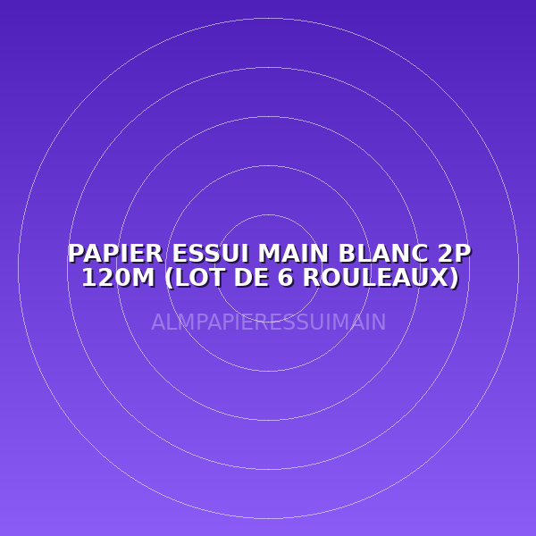 PAPIER ESSUI MAIN BLANC 2P 120M (LOT DE 6 ROULEAUX)