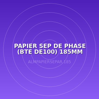 PAPIER SEP DE PHASE (BTE DE100) 185MM