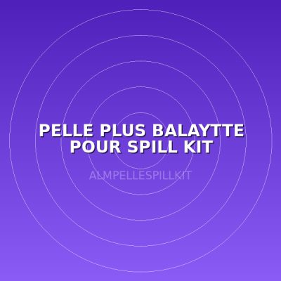 PELLE PLUS BALAYTTE POUR  SPILL KIT