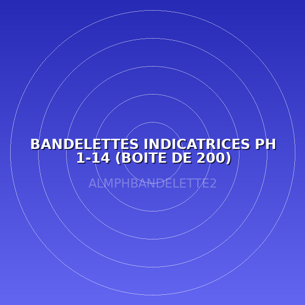 BANDELETTES INDICATRICES  PH 1-14 (BOITE DE 200)