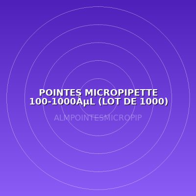 POINTES MICROPIPETTE 100-1000ÂµL (LOT DE 1000)