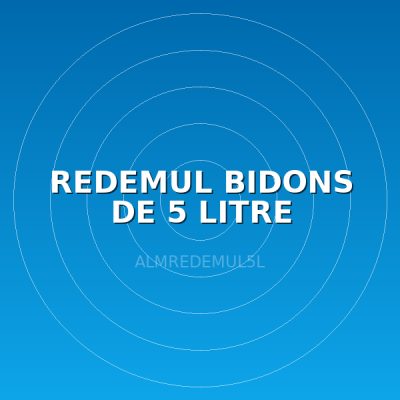 REDEMUL BIDONS DE 5 LITRE