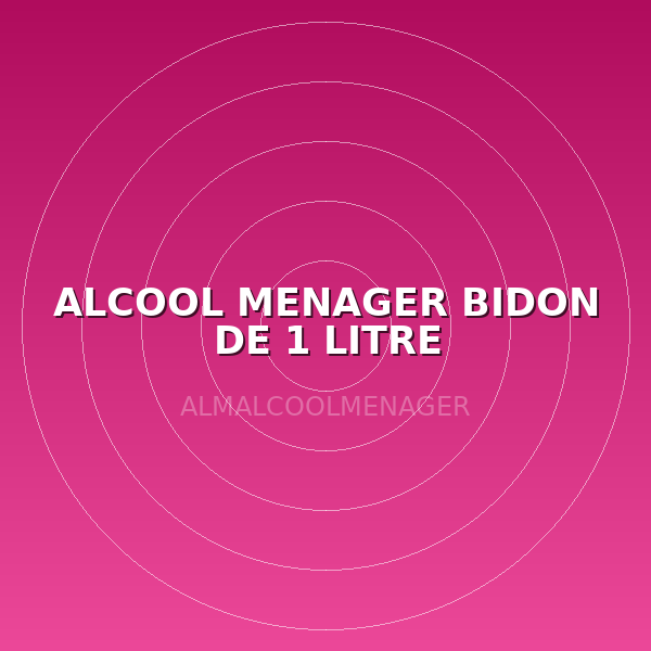 ALCOOL MENAGER BIDON DE 1 LITRE